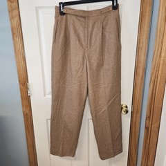 2 Vintage Pants Size 16, Wool and Polyester Slacks