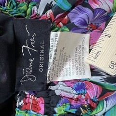 NEW Vinatge Diane Freis Floral Sequin Pleaded Colorful Midi Skirt