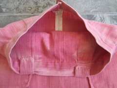 Vintage Skirt 25-inch Waist A-Line Muslin Cotton Coral Pink Deep Pockets Hippy