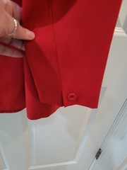 Vintage Jones New York Red 100% Wool Blazer Jacket Sz 10 See Description