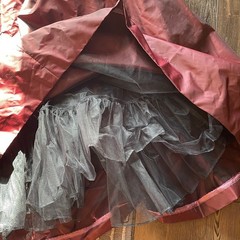 NWT Vintage Victor Costa Wine Velvet Satin Off-Shoulder Ball Gown Size 6-8