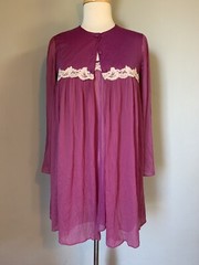 Vintage Formfit Rogers Two Piece Baby Doll Nightgown and Matching Robe, Size Sml