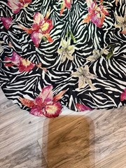 Vtg 90s Nostalgia Floral Zebra Maxi Dress Sheer S Whimsigoth Fairygrunge read