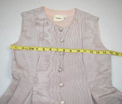 Vintage Dress Size S/M 60s Youth Guild Frosted Lavender Rhinestone Buttons Lined