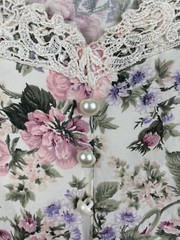 Vintage Dress Size 7/8 Crochet Trim Country Romance Floral Cottagecore Prairie