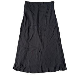 Vintage y2k Ann Taylor 100% Silk Maxi Skirt Sz 8 Black Flowy Whimsigoth