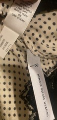 Vintage Y2K Banana Republic Silk Cami in Ivory w/Black Pin Dots & Lace Trim