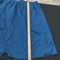 Vintage Carriage Court Teal Blue Wrap Back A-Line Skirt Pockets Made in USA 16