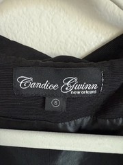 Vintage Candice Gwinn Coat Dress Trashy Diva Open Front Womens 6 Pin Up Jacket