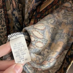 Vintage FSTOP Women’s L Multicolor Tapestry Blazer USA 80s 90s Animals Floral