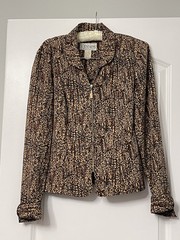 Vtg J. Stevens by Carol Escritor Zip Up Jacket Women’s Size 10 Abstract Print