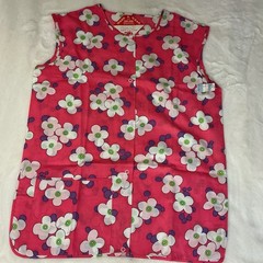 Fruit Of The Loom Vintage NOS Vibrant Floral Pink Wash & Wear Tank Medium