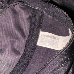 Vintage 90s Black Lace Wonderbra Lightly Padded Underwire Front Clasp Bra 38B