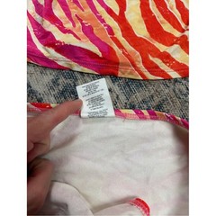 Vintage Y2K DKNY Neon Zebra Tankini 2 Piece Swim Set Bikini XS