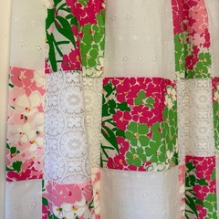 Vintage Tumbleweeds Phoenix Arizona Floral Patchwork Maxi Skirt with Lace Trim