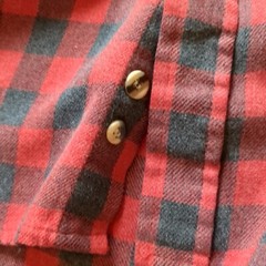 Vintage Flannel Women’s Large Sears Roebuck Red Gray Buffalo Check