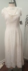 Vintage 1900s Edwardian Cotton And Lace Petticoat Slip