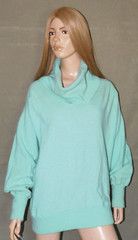 Vintage IKS Mint Green Cowl Neck Sweater, M, L, Argentina Merino Wool, NICE!!