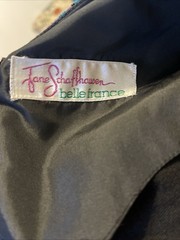 Jane Schaffhausen BelleFrance Vintage 80s Velvet Puff Sleeve Party Dress