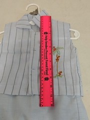 Infant Boy 60s/70s 2 Pc Striped Romper Set With Monkeys (Measurements In Photos)