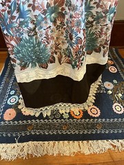 Vtg 60/70 Prairie Bohemian Semi Sheer Lace Gunne Sax Style Flare Sleeves Dress S