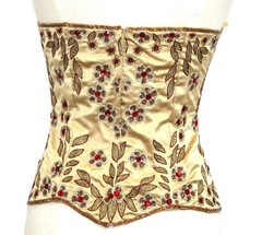 JASDEE Vintage Bustier Corset HandWork Gotta ThreadEmbroidery & Bead Style F3154