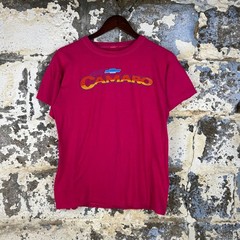 Vintage 1987 Chevrolet Camaro T-Shirt Pink Single Stitch Graphic Tee Medium