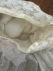 VTG 80s Gunne Sax Jessica San Francisco Ivory Lace High Neck Prairie Dress SMALL
