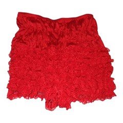 Vintage Malco Modes Square Dance Pettipants Bloomers L Red Ruffle Lace Pinup