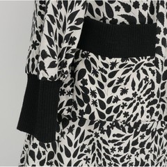 VTG Averardo Bessi Skirt Set 12 Botanical Arabesque Wool & Silk Monochrome Italy
