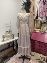 Gunne Sax Jessica McClintock Dress Prairie Victorian Style Lace Size 9