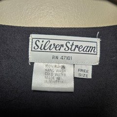 Vintage Silver Stream Patchwork Rayon Open Front Vest Free Size Boho Festival