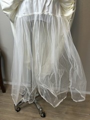 VTG 80’s Jessica McClintock Ivory White Wedding Dress Romantic Lace Bow Size S/M
