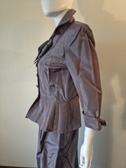 Vintage 50’s Parness Feinstein 2pc Purple Sharkskin Taffeta Cocktail Dress