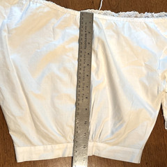 Antique Victorian Edwardian Blouse XS Cotton Lace Off the Shoulders Chemise TLC