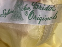 VTG’50s Custom Made Tulle/Yellow Satin ,Dress& jacket Cupcake Prom Party Size S