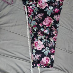Vintage Y2K Avon Black Floral Cottagecore Goth 2 Piece PJ Set L