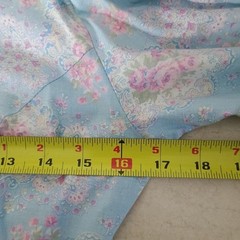 Vtg Lanz Originals 80s Dress Sz 8 Blue Pink Floral Cottagecore Belt Pockets READ