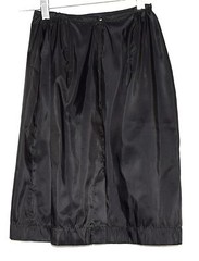 Vintage 1950s American Maid Black Zipper & Button Closure Half Slip Size 7