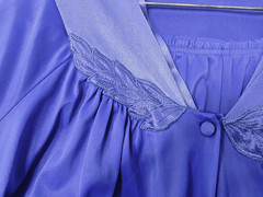 Vassarette Pajama Set & Robe XXXL Peignoir Blue 3 pc Embroidery Loose Fitting 3X