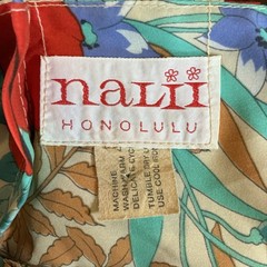 70s VTG Nalii Honolulu Halter Maxi Dress Floral Tropical Hawaiian Size S #61E7