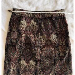 Vtg 90s Y2K Croft & Barrow Grunge Paisley Tapestry Skirt 6 Dark Vampy Whimsigoth