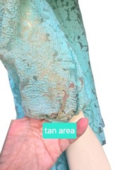 vintage light aqua blue see-through sheer dress satin under 60s 70s S/M headband