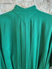 Vtg THIERRY MUGLER Paris Dress FR 38 Emerald Green Archival Sculptural 80s 90s