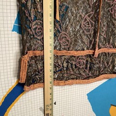Vintage 20s Beaded Lace Top Drop Waist Tunic Floral Flapper Art Deco Antique