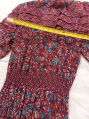 VTG Retro DIANE FREIS Original Dress Womens 1980s Midi Elastic Waist SIZE 10-12