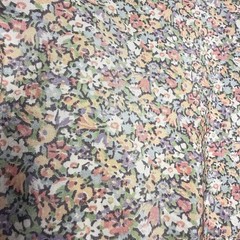 Vintage 70s/80s Ivory Pink Green Floral Handmade Button Down Shirt S/MEDIUM