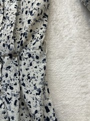 VINTAGE COURREGES PARIS MADE IN FRANCE Black Speckled SILK DRESS XS 00 Feminine