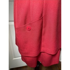 Vintage Ann Taylor Red Structured Short Sleeve Midi Secretary Dress Size 14