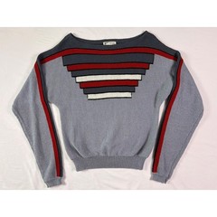 Vintage Umi Collections Anne Crimmins Sweater Women M Stripe 80s Geometric Bold